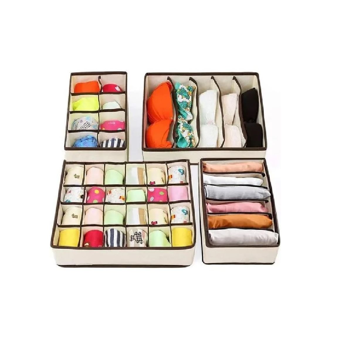 OTTOWARE - Set de 4 Organizadores de Ropa Interior