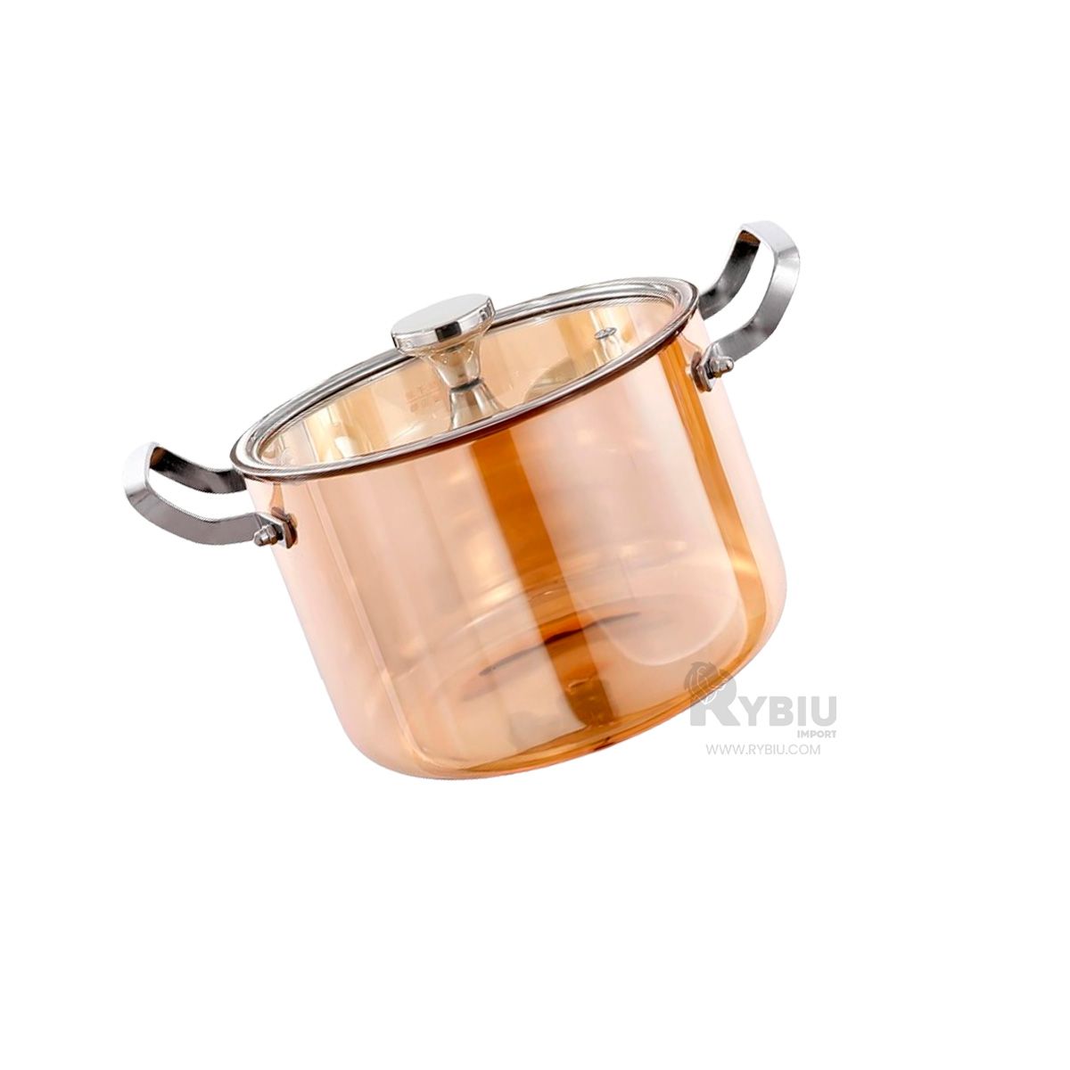 RYBIU IMPORT - Olla Casero de Uso Color Dorado 35L Y+Regalo Stickers