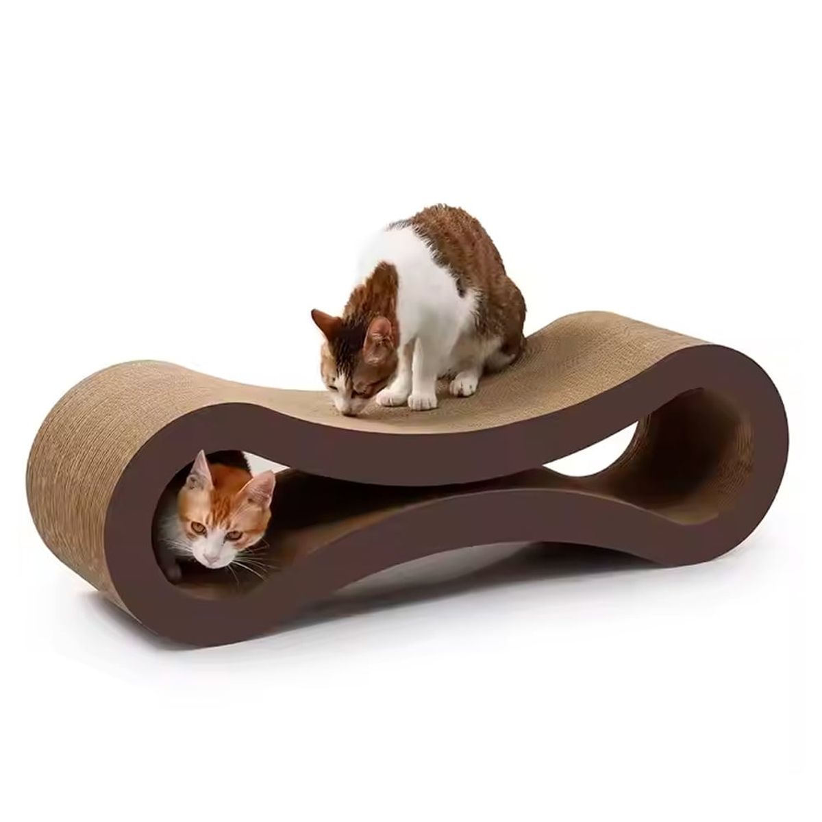 VARIOS - Rascador para Gatos Forma de 8 Cartón 56x21x18cm Mod D