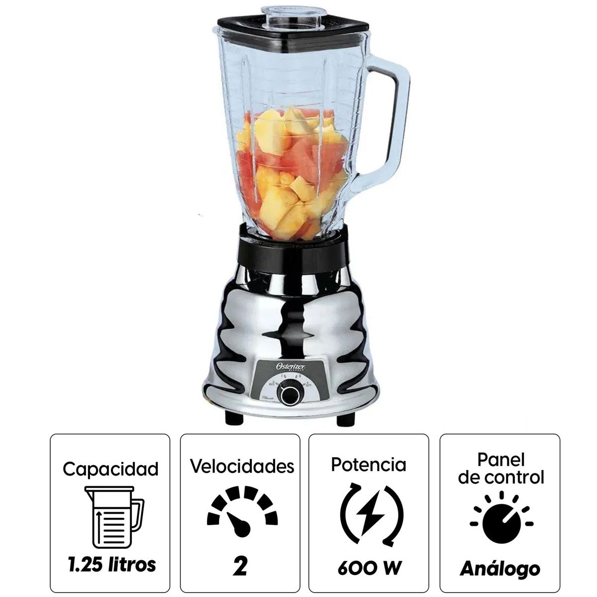 OSTER - Licuadora 2 velocidades 250-22 plateado