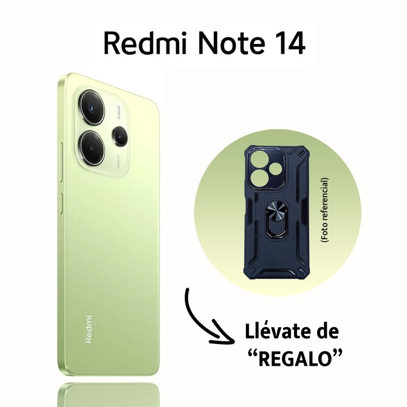 XIAOMI - REDMI NOTE 14 4G 8GB RAM 256GB CÁMARA 108 MP COLOR VERDE LIMÓN CON CASE DE REGALO