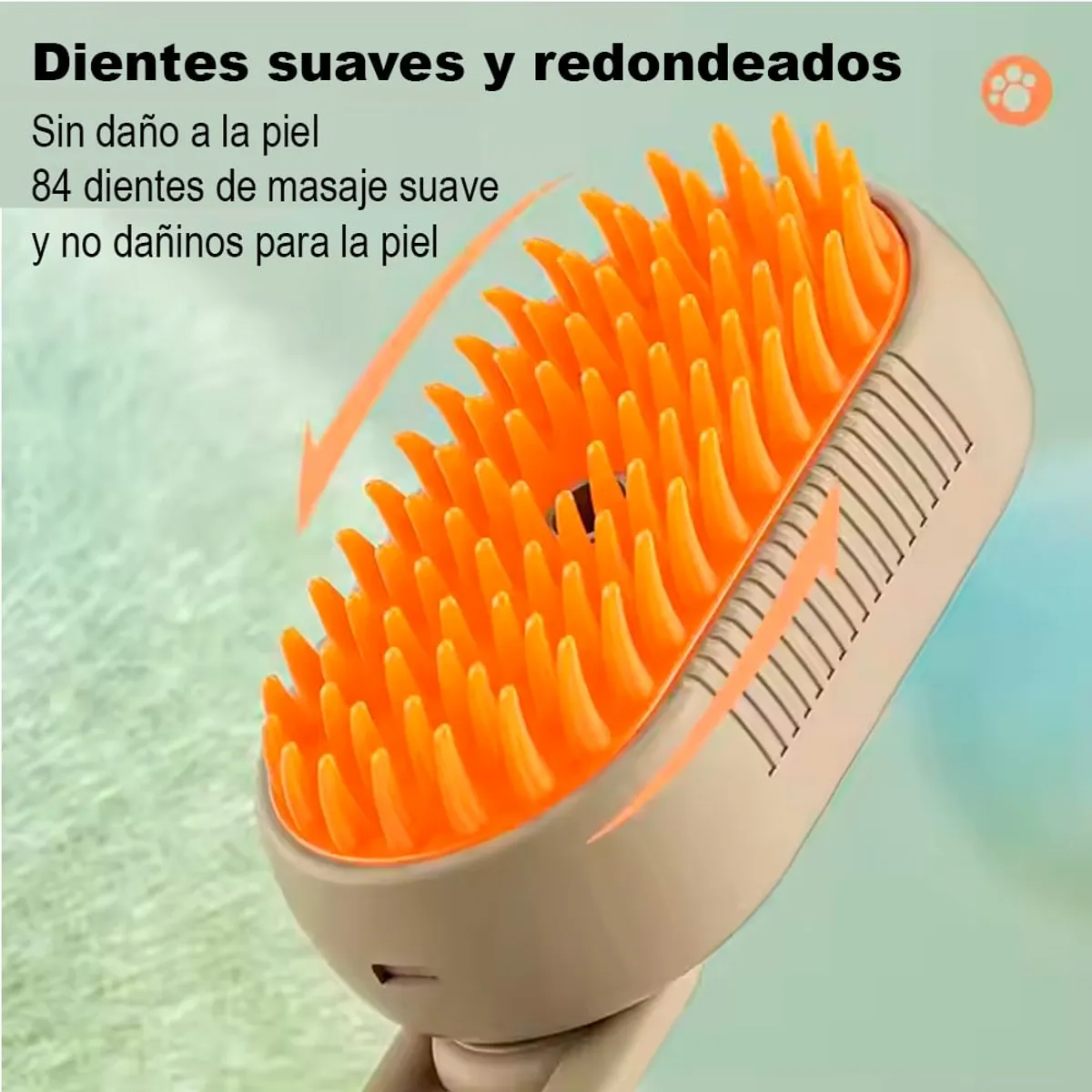 VARIOS - Cepillo Para Gatos Perros Vapor Recargable Plega 12cm Marrón