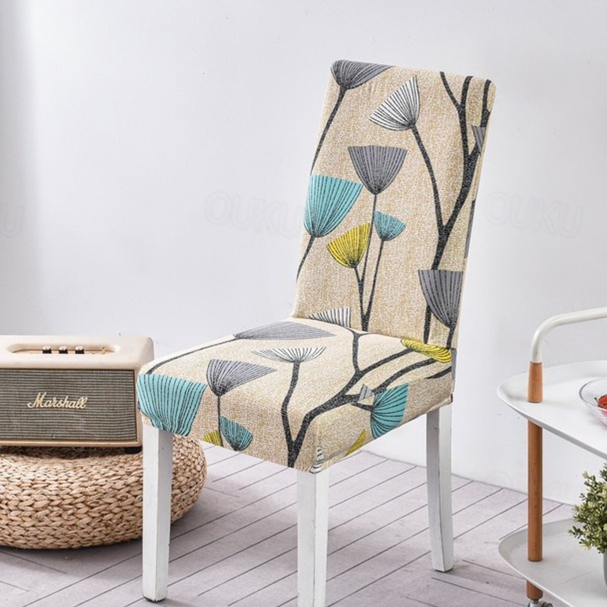 GENERICO - Funda de Sillas Pack 6und  Floreado Multicolor