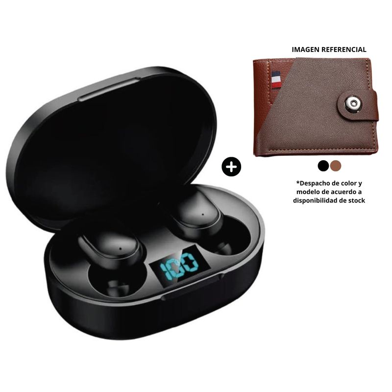 OEM - Audífonos Bluetooth E7S + Billetera de regalo