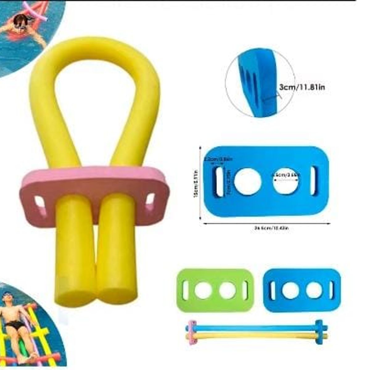 GENERICO - Pack 1Conector de espuma para nadar y 1fideo entrenamiento