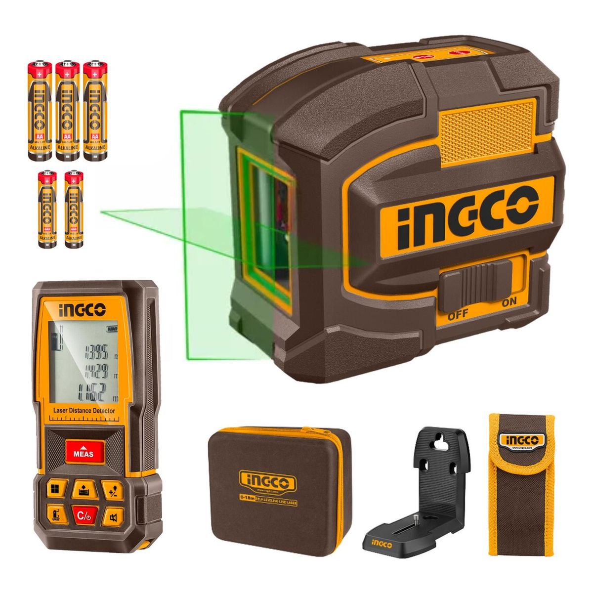 INGCO TOOLS - Nivel laser 35m + medidor de distancia 75m Ingco