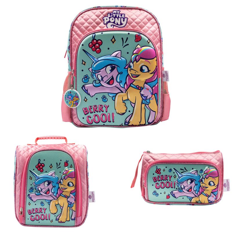 CHILDRENS CLUB - Set de Mochila escolar x3 piezas -  My Little Pony