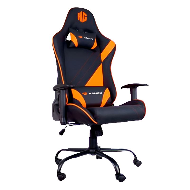 HALION - Silla Gamer Halion HA-S47 Negro con Naranja