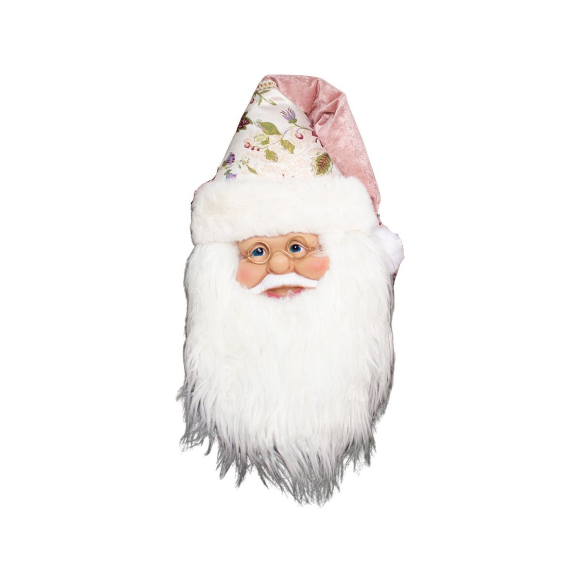 PANADECOR - Accesorios Árbol Navidad Panadecor Rostro Papa Noel 50Cm Rosado Poliresina