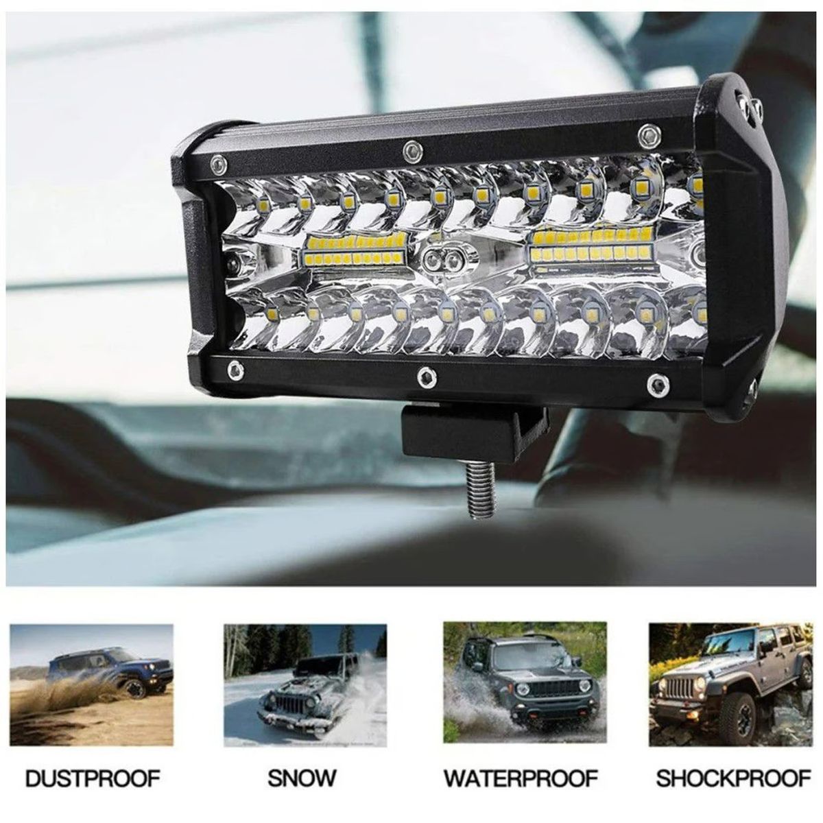 GENERICO - Barras Led Vehículo 17cm Blanco 2 en 1 Cree Led