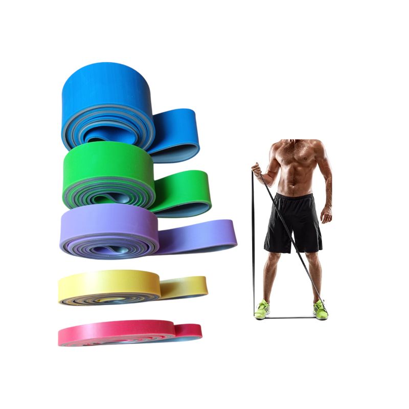 GENERICO - Set de 5 Bandas De Resistencia Bandas Elásticas Crossfit Gym