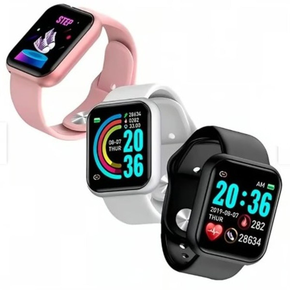 GENERICO - Reloj Inteligente Smartwatch Fit D20 Rosa mate