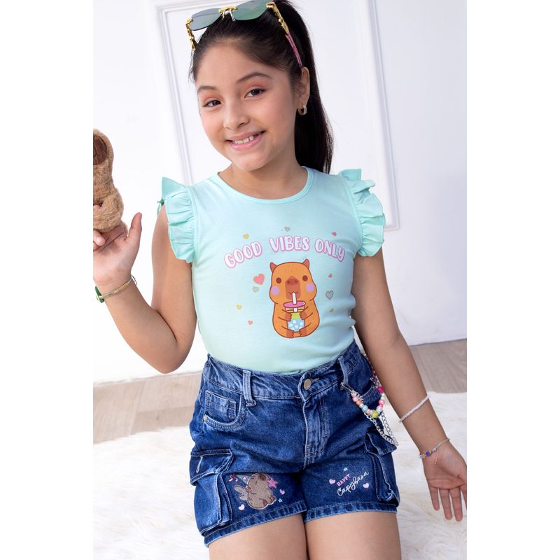 KIDS MASHMELO - SHORT PARA NIÑA CAPIBARA CARGO KIDS MASHMELO