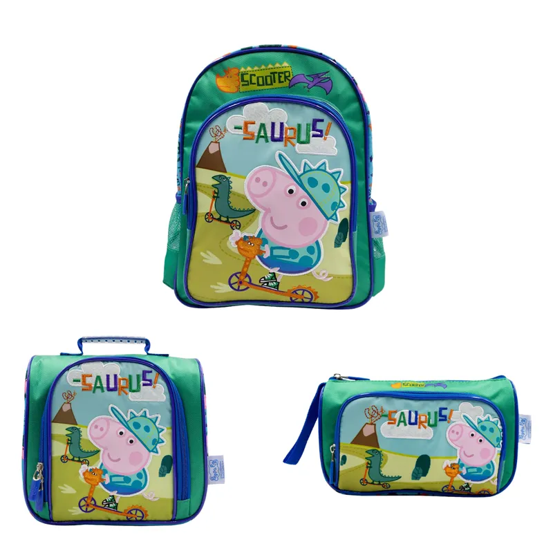 CHILDRENS CLUB - Set de Mochila escolar x3 piezas -  Peppa Pig