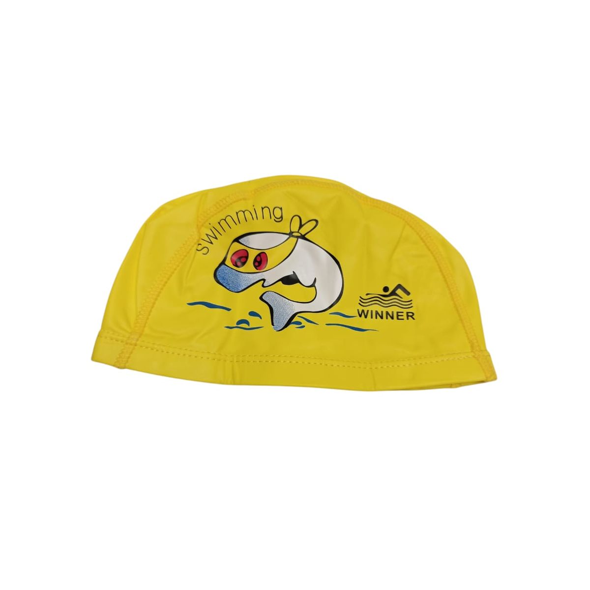 WINNER - GORRO DE NATACION TELA CON PU AMARILLO