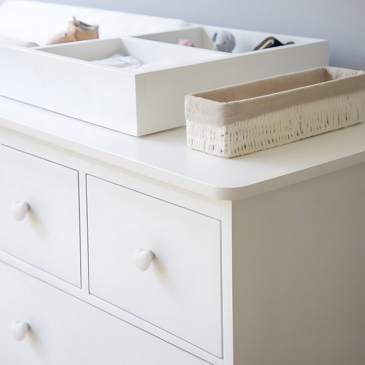 GENERICO - Cómoda Cambiador Para Bebé Sweet Dreams 8 Cajones Blanco 140 cm Huk