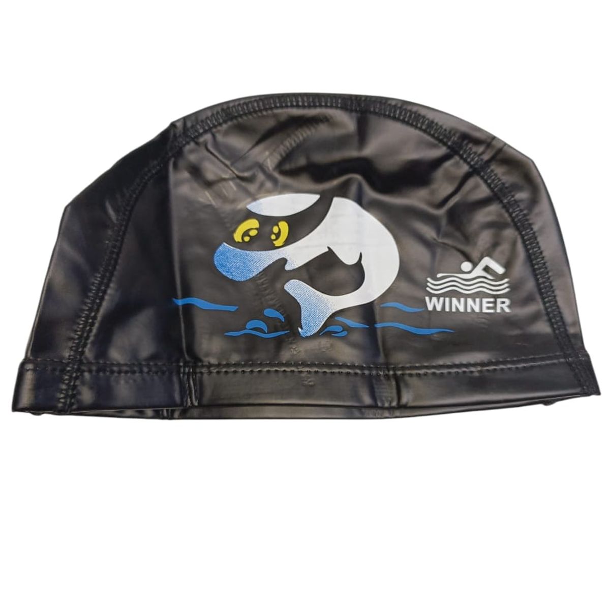 WINNER - GORRO DE NATACION TELA CON PU NEGRO