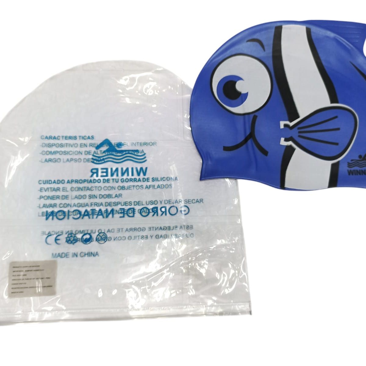 WINNER - GORRO DE NATACION SILICONA AZUL