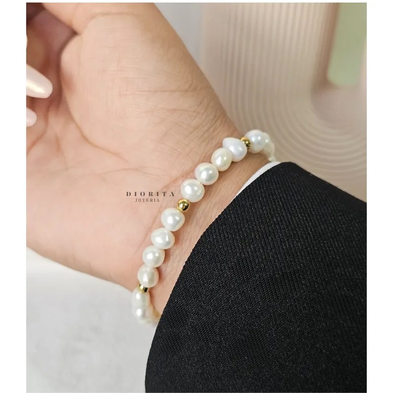 GENERICO - PULSERA DE PERLAS DE RIO PULSERA DE PERLAS NATURALES