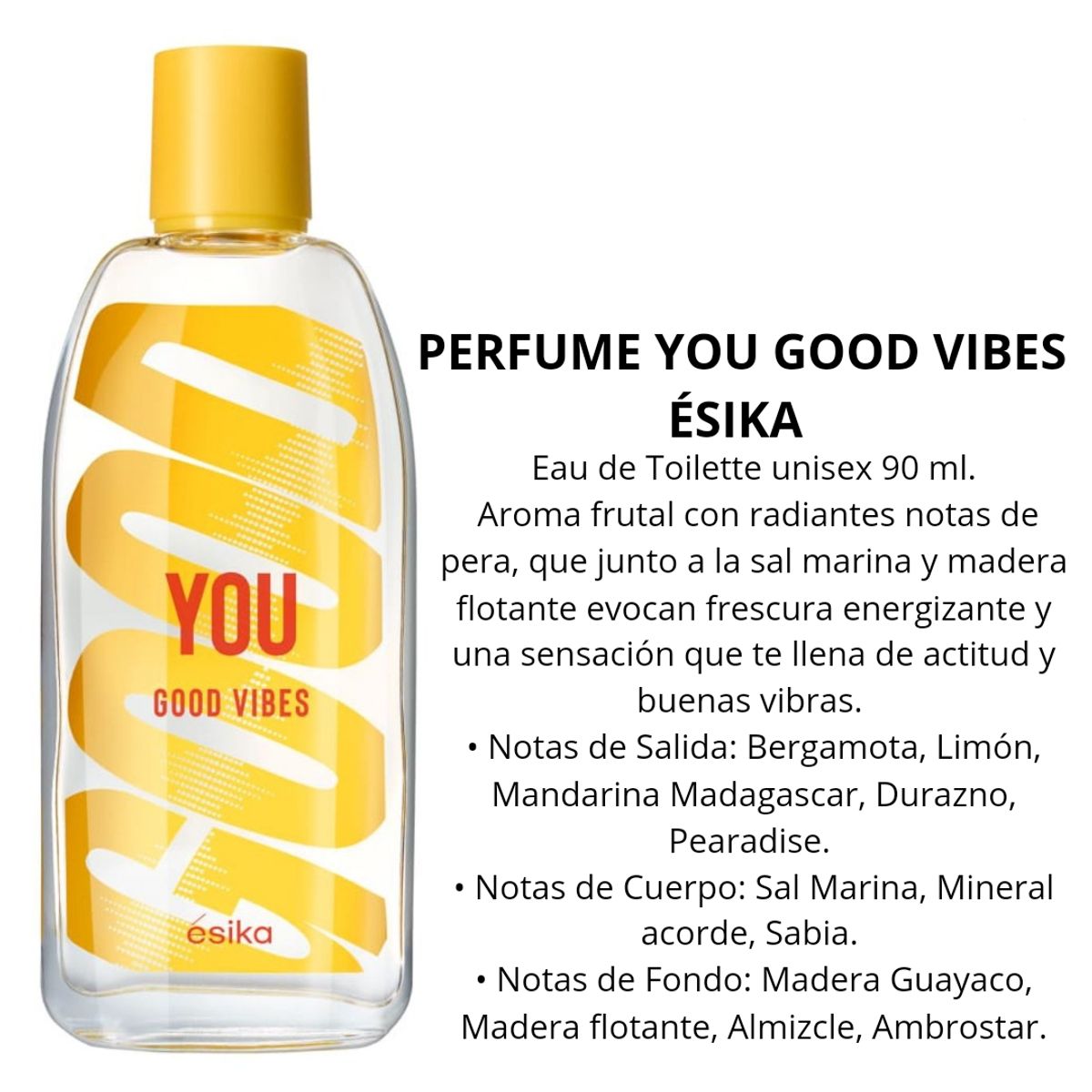 ESIKA - Eau de Toilette you good vibes ésika spray 90 ml + bolsa de regalo