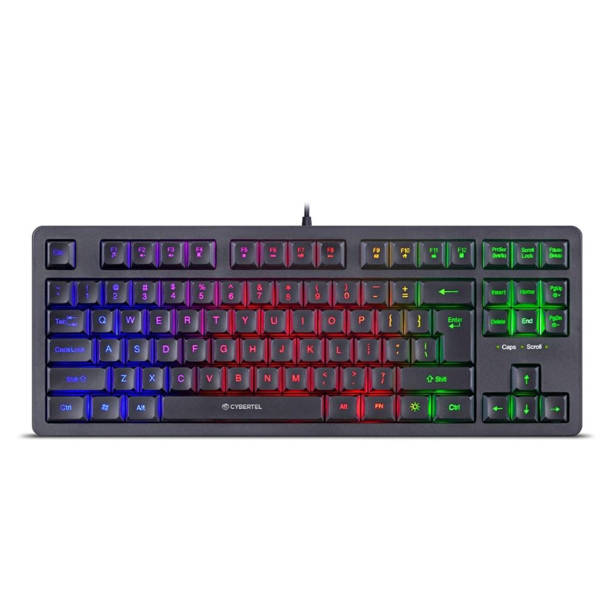 CYBERTEL - Teclado Gamer Semi Mecánico Cybertel Killer Led Rainbow