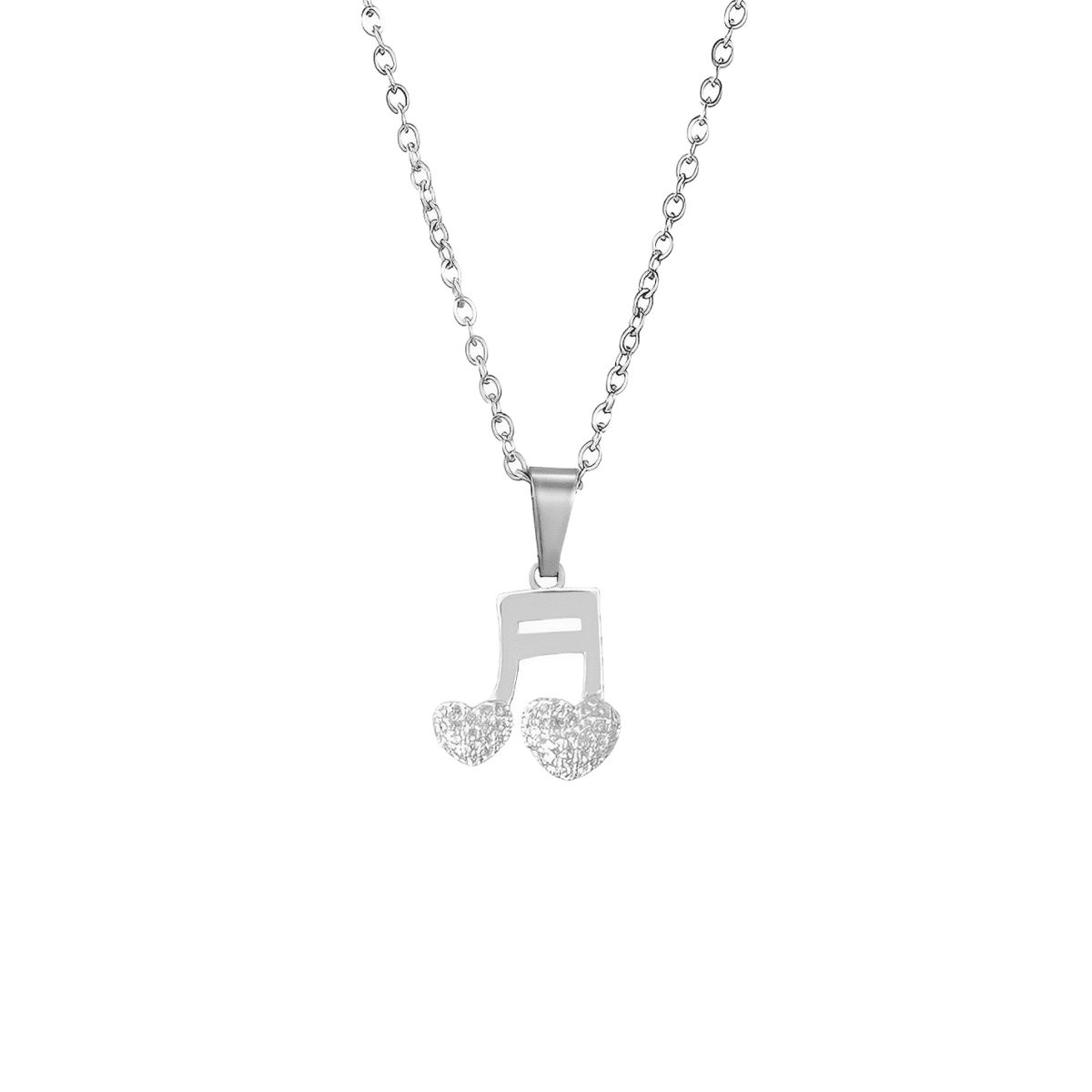 KARMY - Collar Mujer Nota Musical Sonido Regalo Novia Joya Plata 925