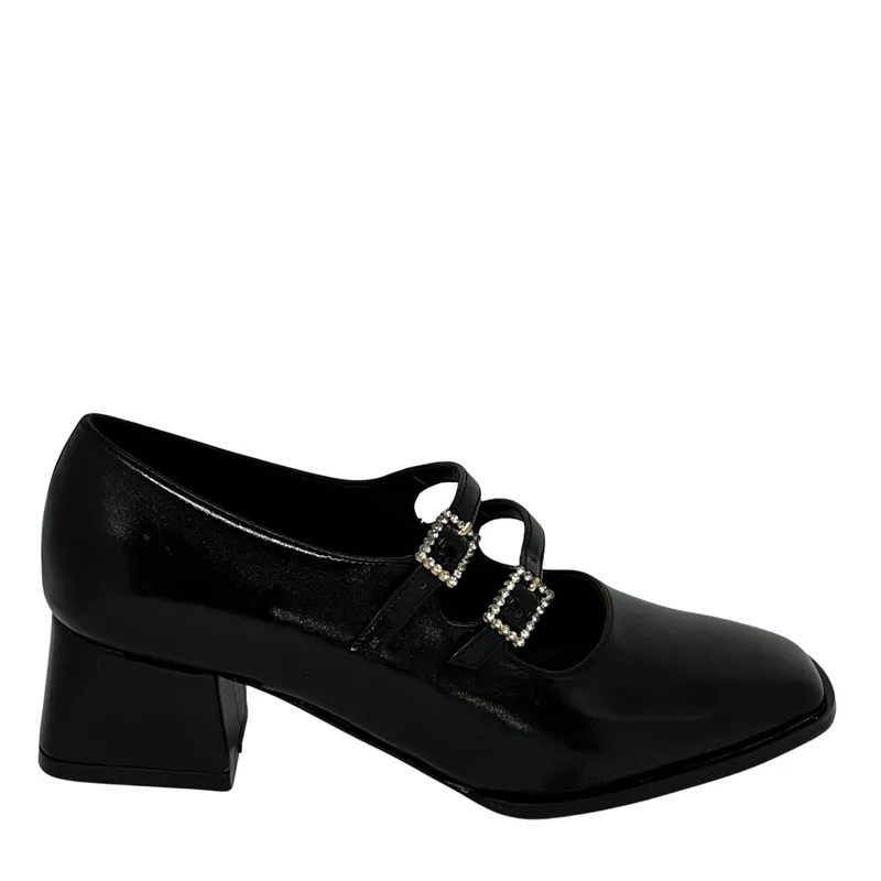 SAPATU - ZAPATOS BALERINAS MARY JANE PARA MUJER NEGRO