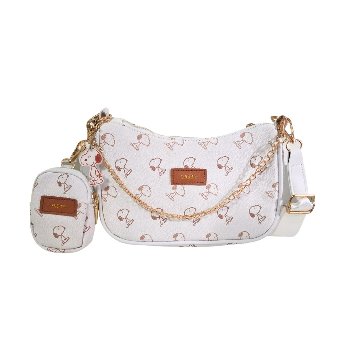 SNOOPY - SNOOPY BOLSO DE HOMBRO 3 EN 1 BLANCO