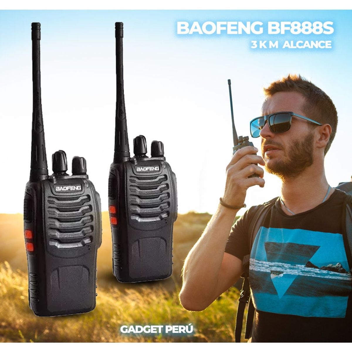 BAOFENG - Radios Portátiles BF888S Baofeng Walkie Talkie 16 Canales Pack 2