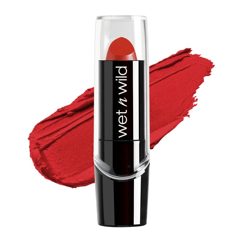 WET N WILD - Labial con acabado sedoso rojo cereza opaca