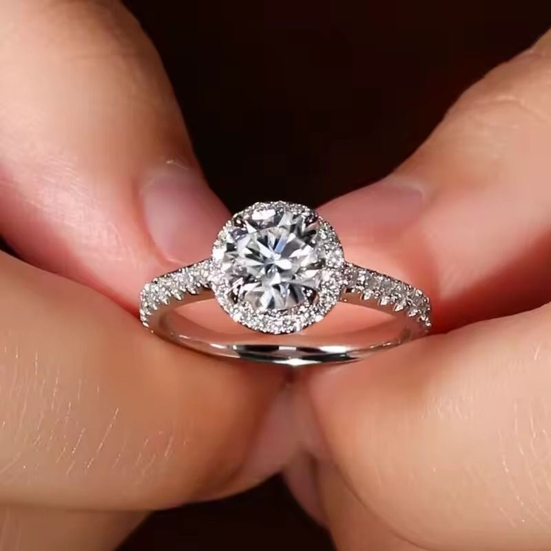 LA TIENDA 88 JOYAS Y ACCESORIOS - La Tienda 88 - Anillo De Compromiso Mujer Bañado en Oro de 18k- Blanco