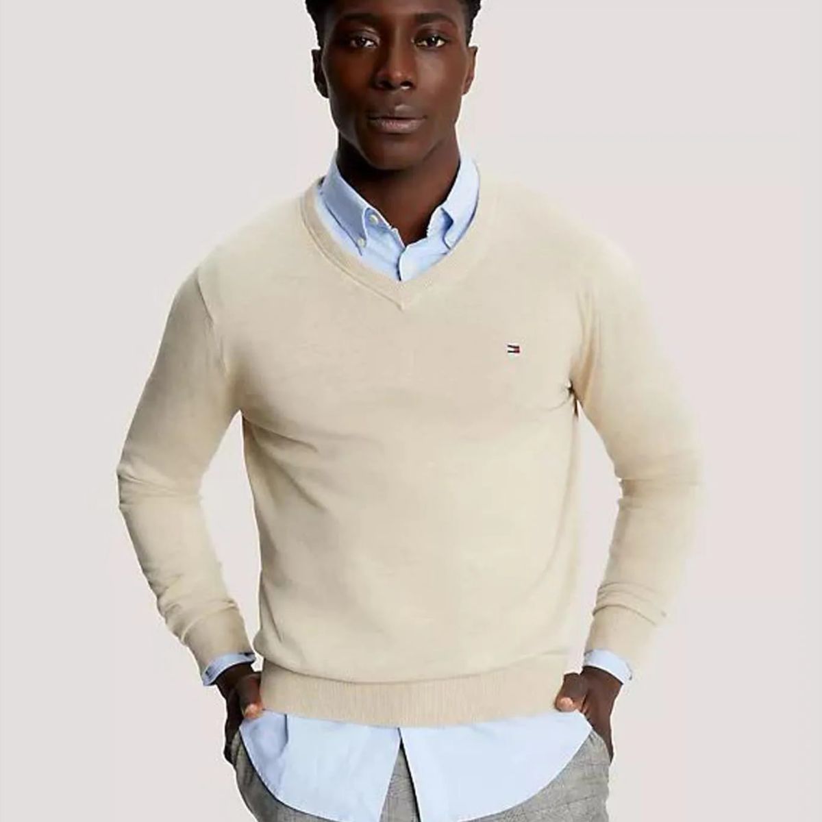 TOMMY HILFIGER - SWEATER M SYRACUSE VNECK SWEATER TH