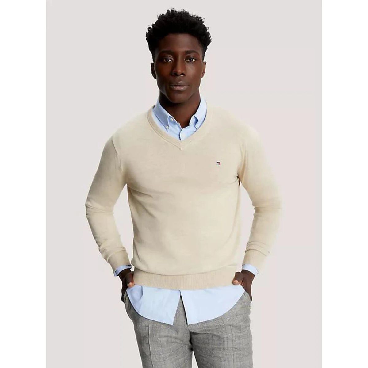 TOMMY HILFIGER - SWEATER M SYRACUSE VNECK SWEATER TH