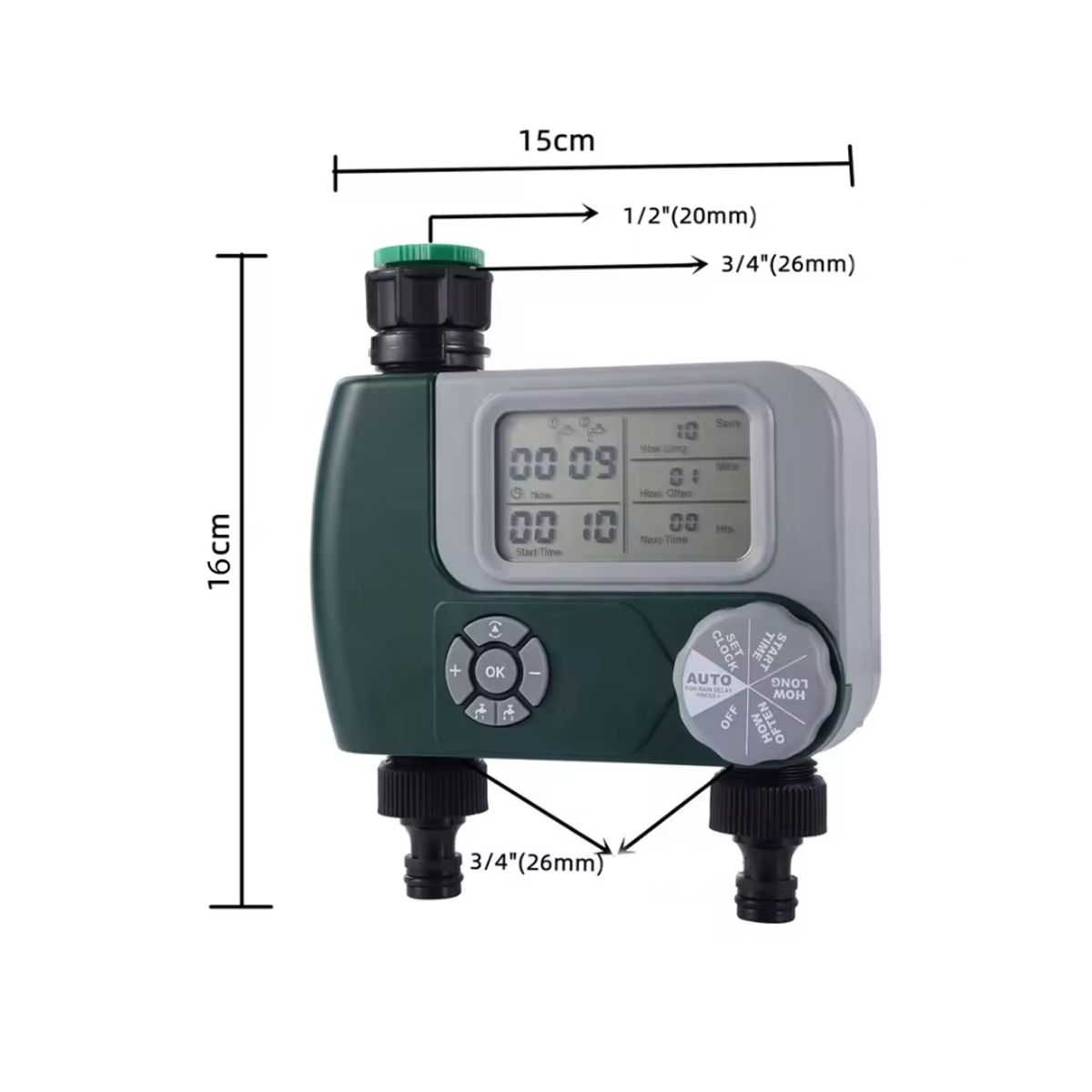 GENERICO - Programador de Riego Inteligente Con 2 Salidas