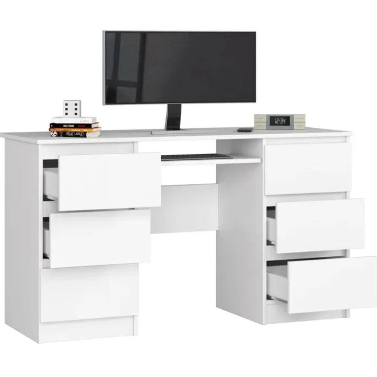 NACION MUEBLES - ESCRITORIO NACION MUEBLES ROLO COLOR BLANCO