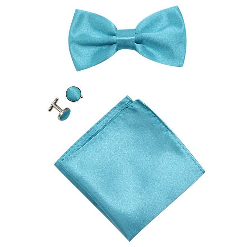 ZIMRAHYG - Pajarita ajustable para hombre + pañuelo cuadrado + gemelos