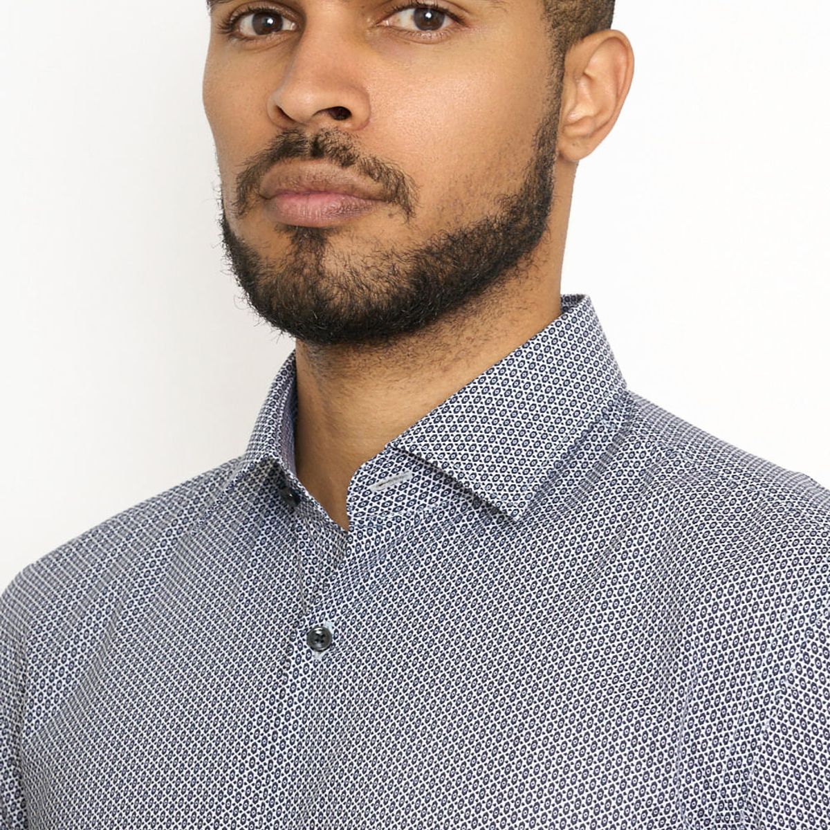 HUGO BOSS - Hugo - Camisa slim fit en popelín de algodón estampado