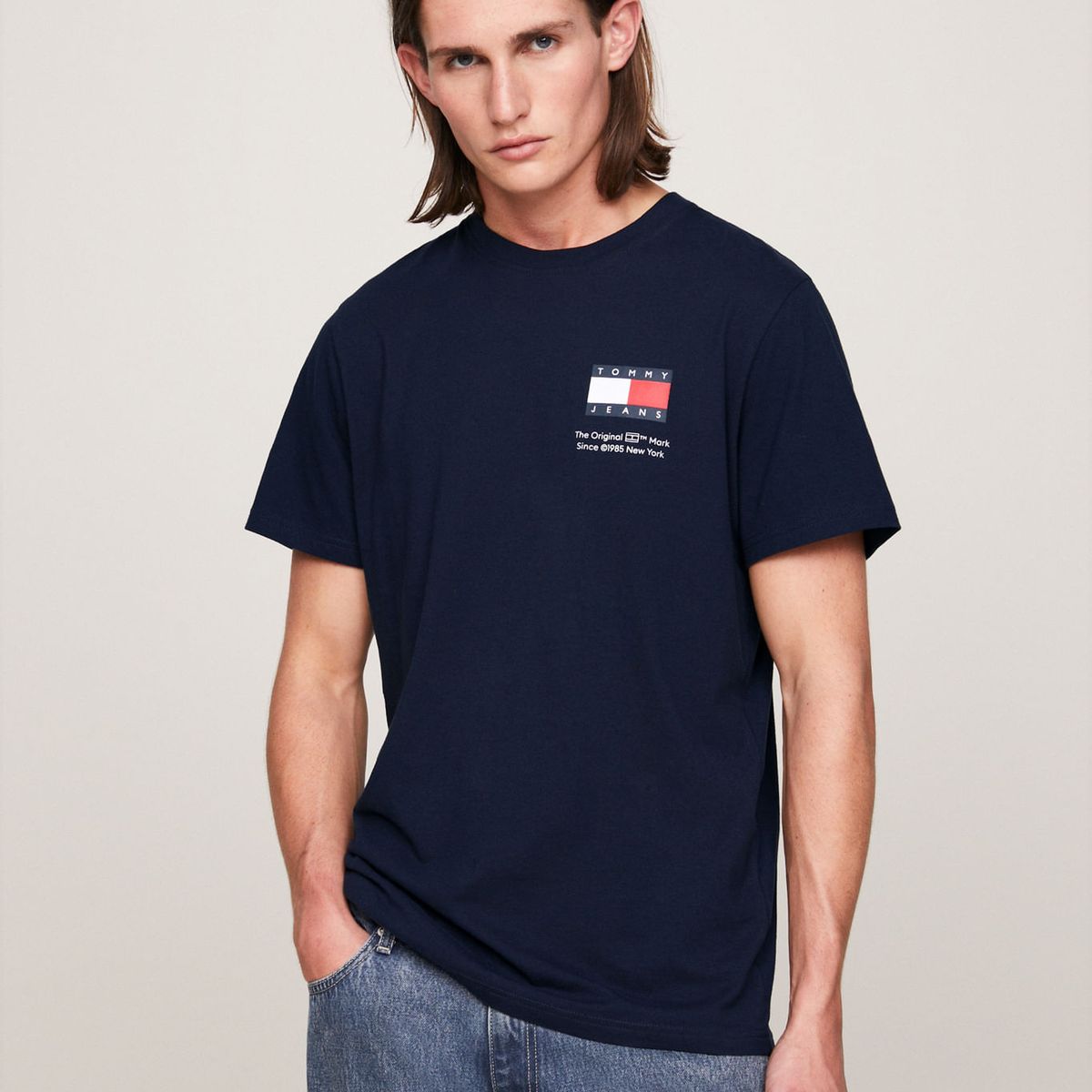 TOMMY HILFIGER - CAMISETA M/C TJM SLIM ESSENTIAL FLAG TEE EX