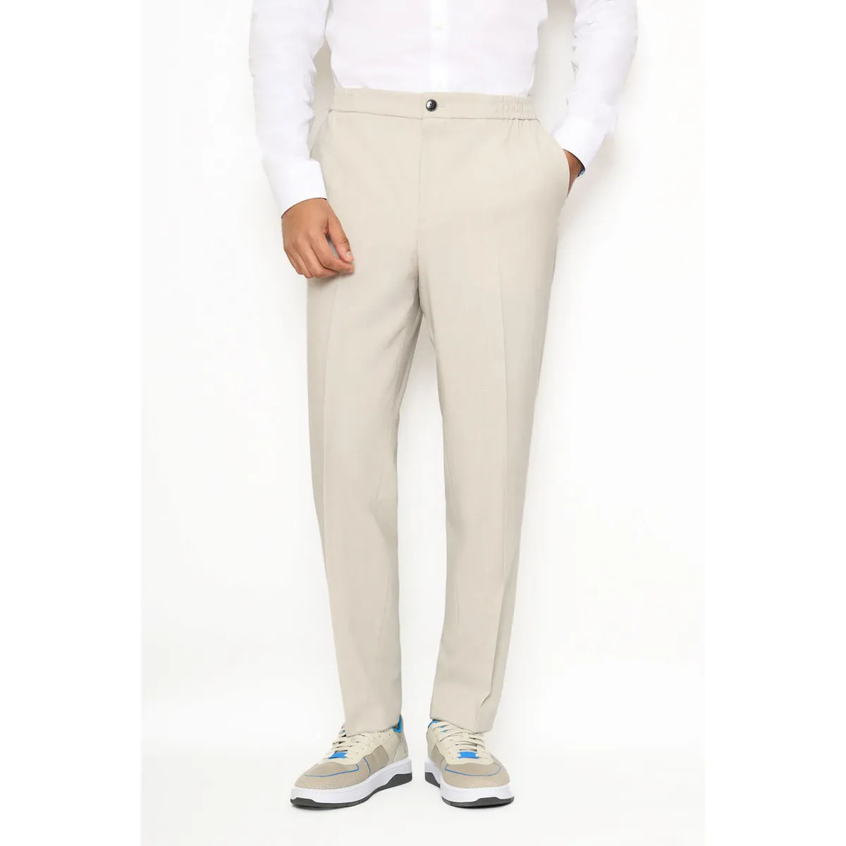 HUGO BOSS - Hugo - Pantalones slim fit de tejido elástico y lana virgen