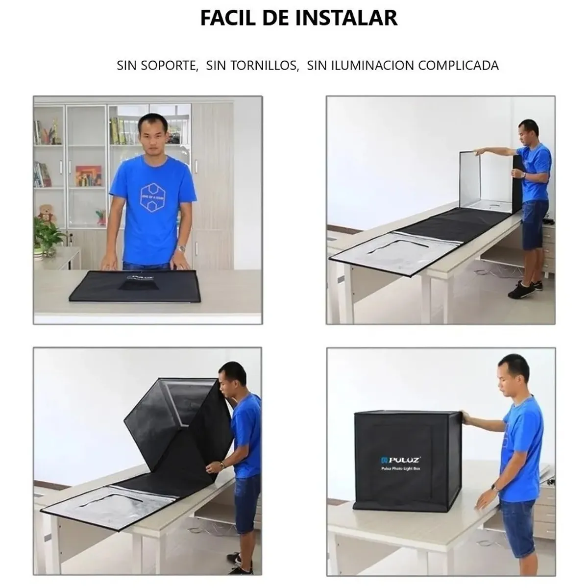 PULUZ - FOTO ESTUDIO CAJA PORTÁTIL DE FOTOGRAFIA 60 CM LUCES LED