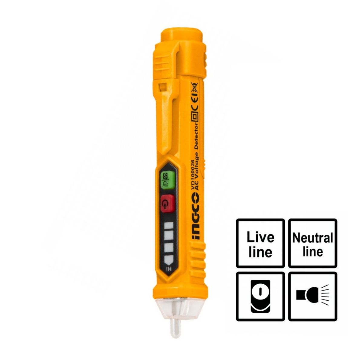 INGCO TOOLS - Detector de voltaje sin contacto 12v-1000v Ingco