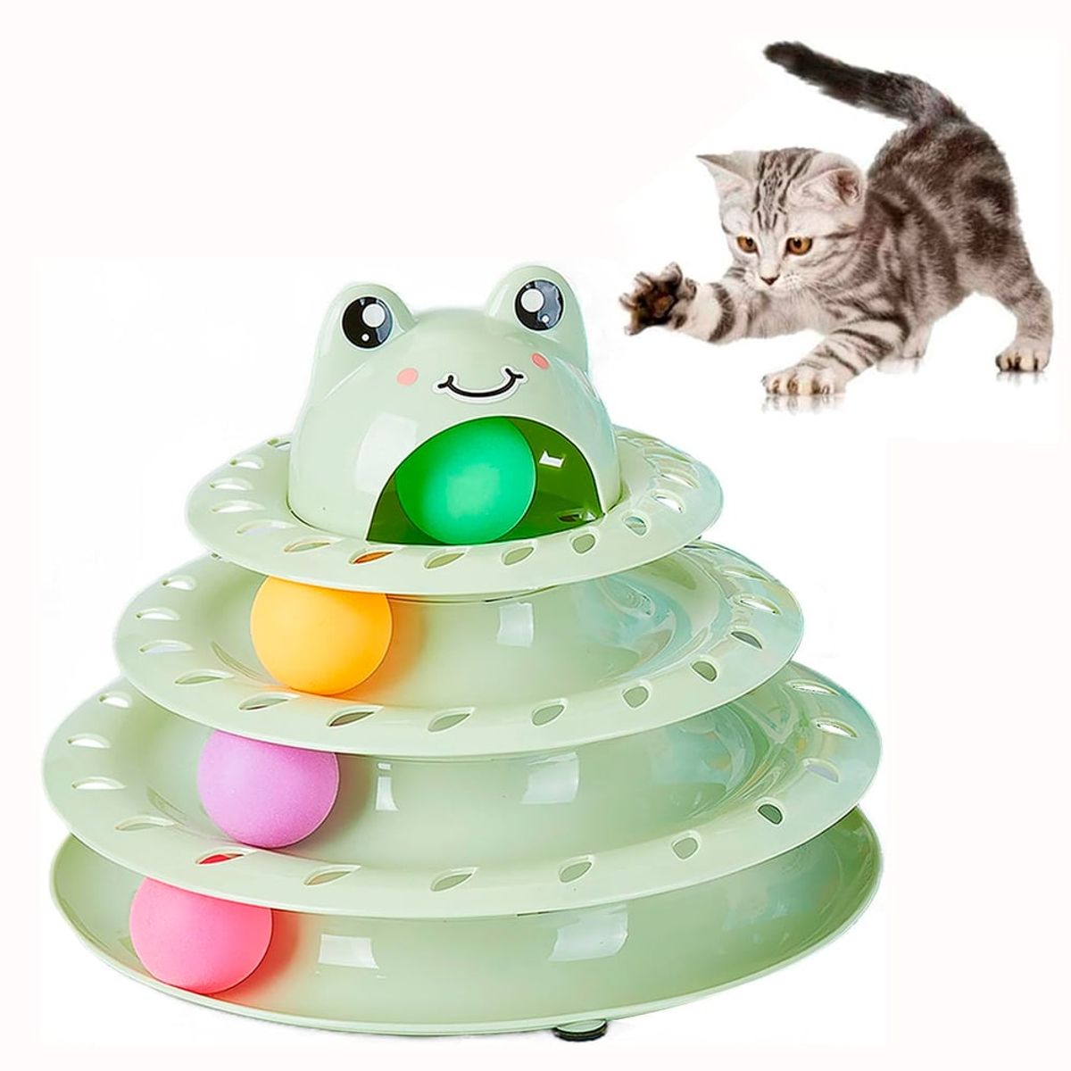 GENERICO - Torre Juguete Interactivo para Gatos - Verde