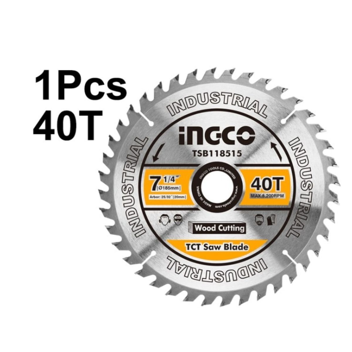 INGCO TOOLS - Set de 3 discos corte madera 7 1/4" 24-40-60 dientes Ingco