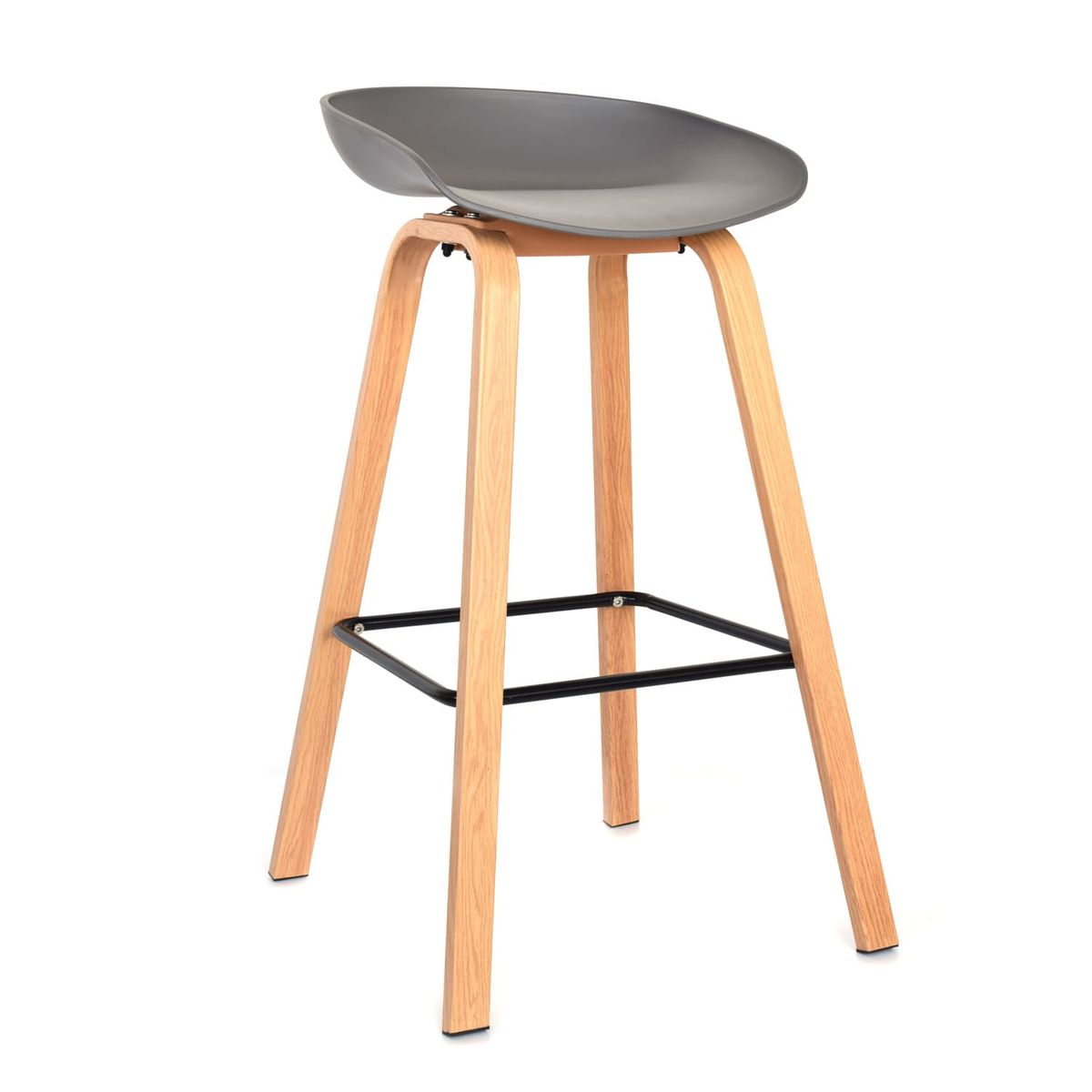 OFIDEAS - Silla Para Bar Fija Misuri Color Gris Ofideas