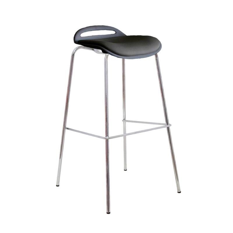 OFIDEAS - Silla Para Bar Fija Axxis Reposapies Negro Ofideas