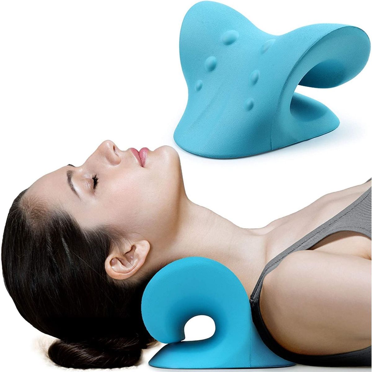 GENERICO - Almohadilla Quiropractica Cuello  Descompresion Almohada