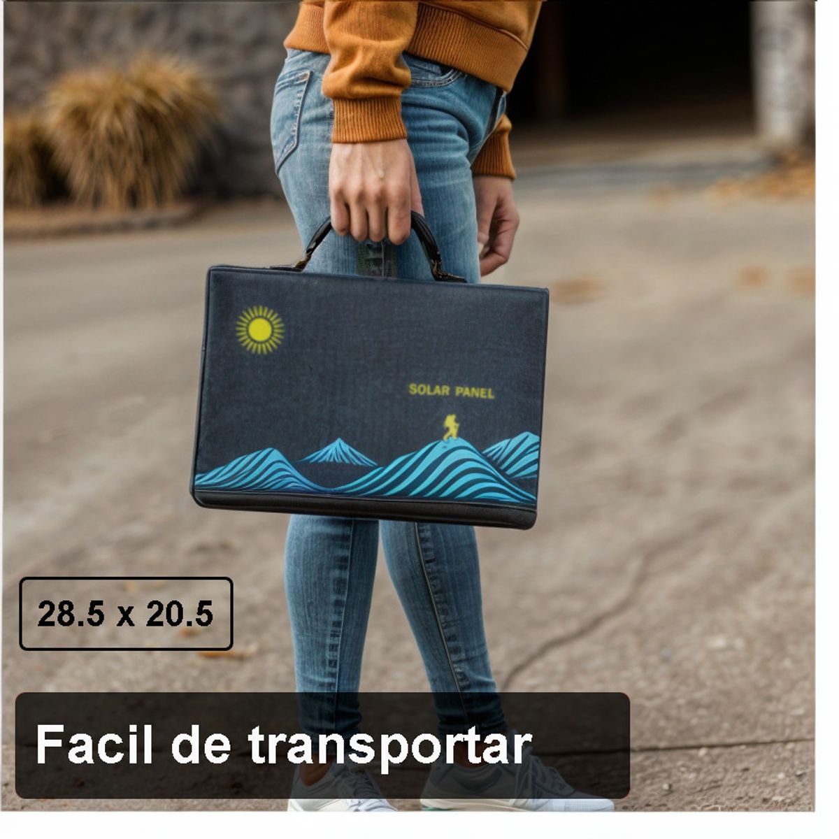 GENERICO - Panel Solar Portatil Plegable 50w Cargador Usb/ Dc 6 Cuerpos