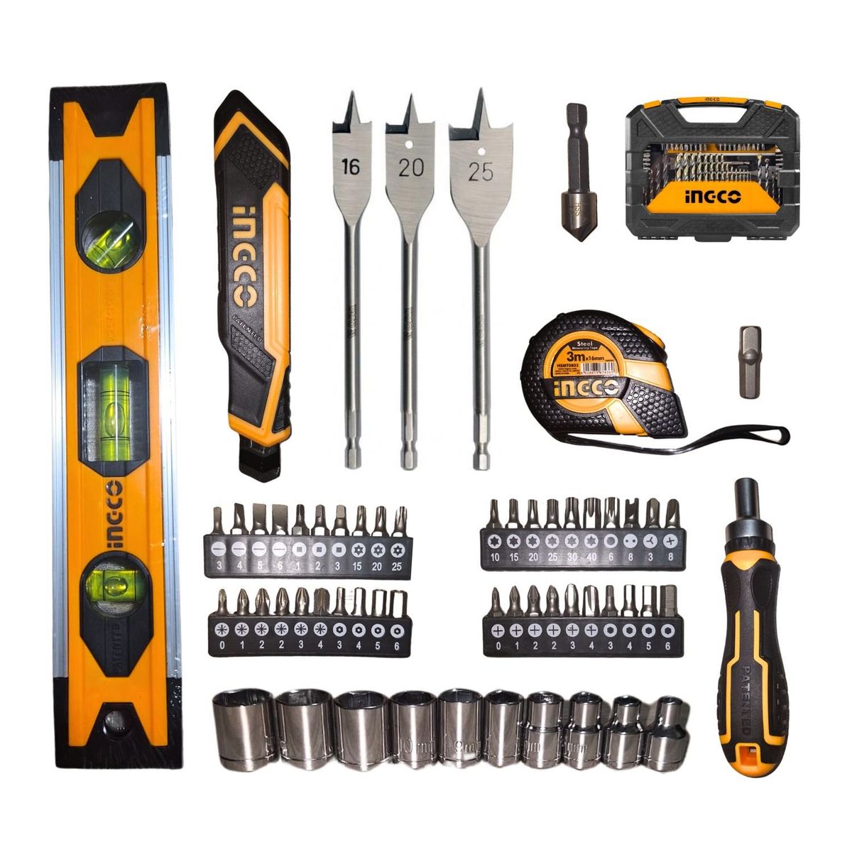 INGCO TOOLS - Set de 86 Accesorios Mechas Brocas Puntas y Herramientas Ingco