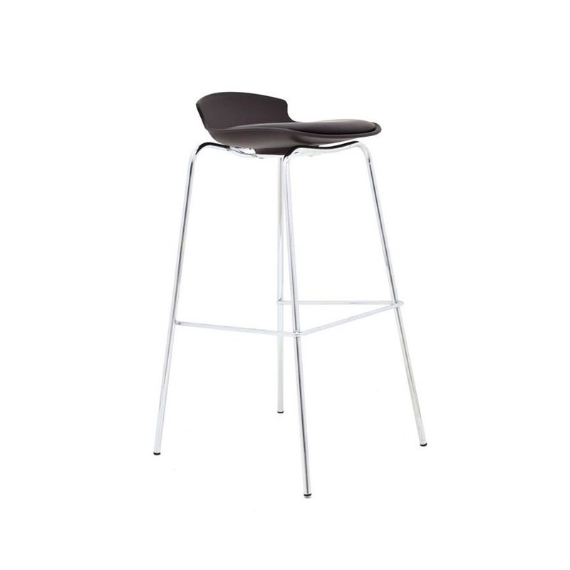OFIDEAS - Silla Para Bar Fija Air Reposapies Negro Ofideas