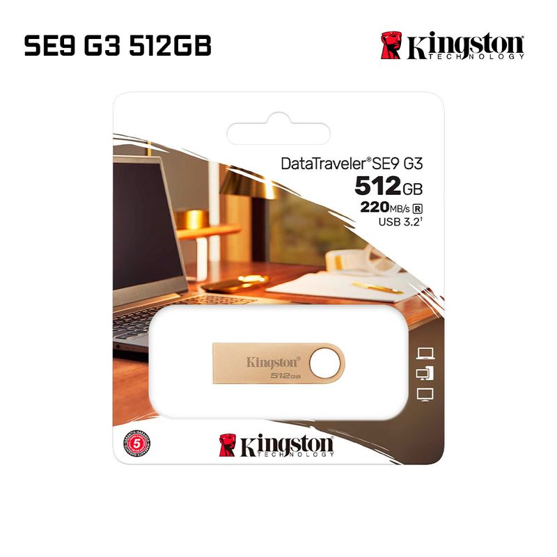 KINGSTON - Memoria USB 3.2 512GB Kingston DataTraveler SE9 G3